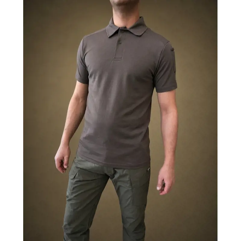 Metam Kısa Kollu Yakalı Taktik T-shirt Haki