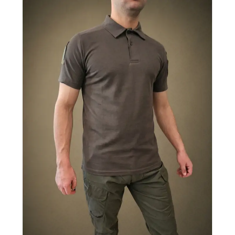 Metam Kısa Kollu Yakalı Taktik T-shirt Haki