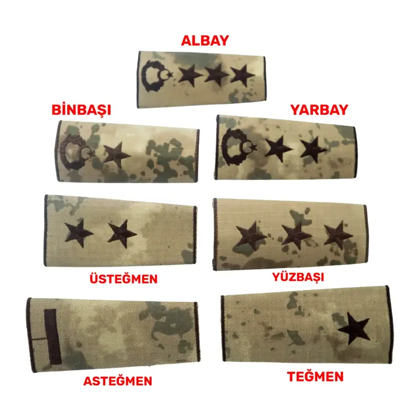 Jandarma Kamuflaj Subay Rütbeleri 