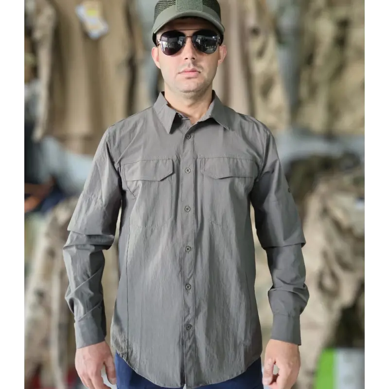 Metam Likralı Taktik Gömlek 225 Model Haki