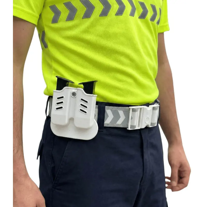 Beyaz Polimer Çiftli Şarjörlük Kılıfı